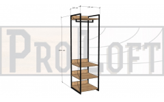 Стеллаж вешалка HOME Лофт 03
